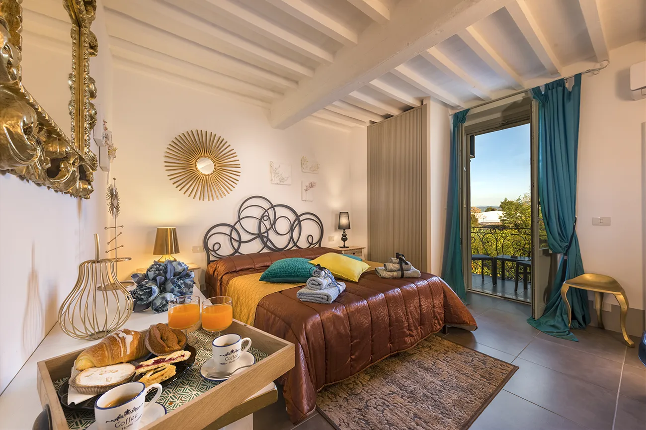 Interni luminosi fotografati per hotel in Toscana