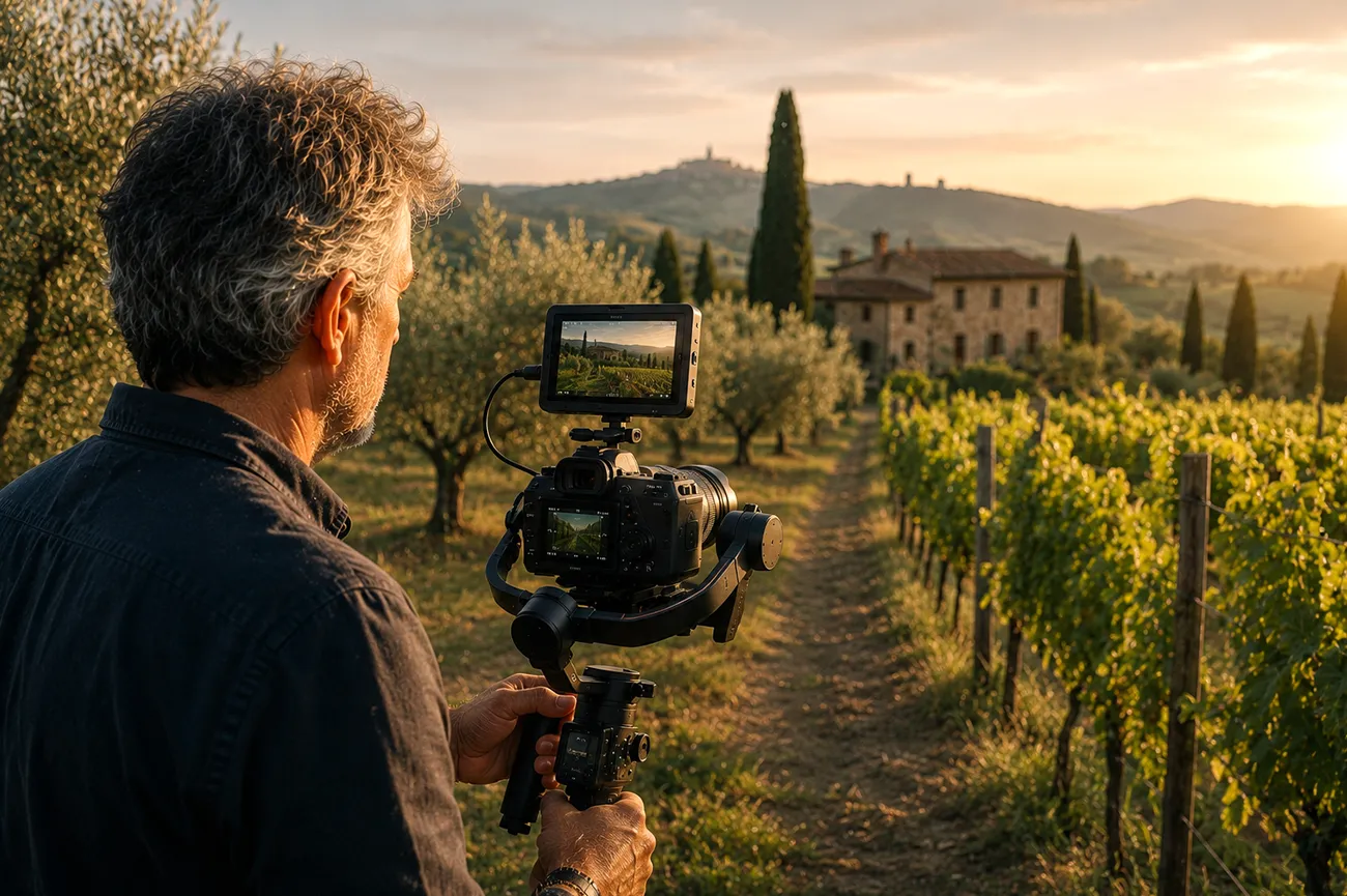 Riprese drone per spot pubblicitario in toscana