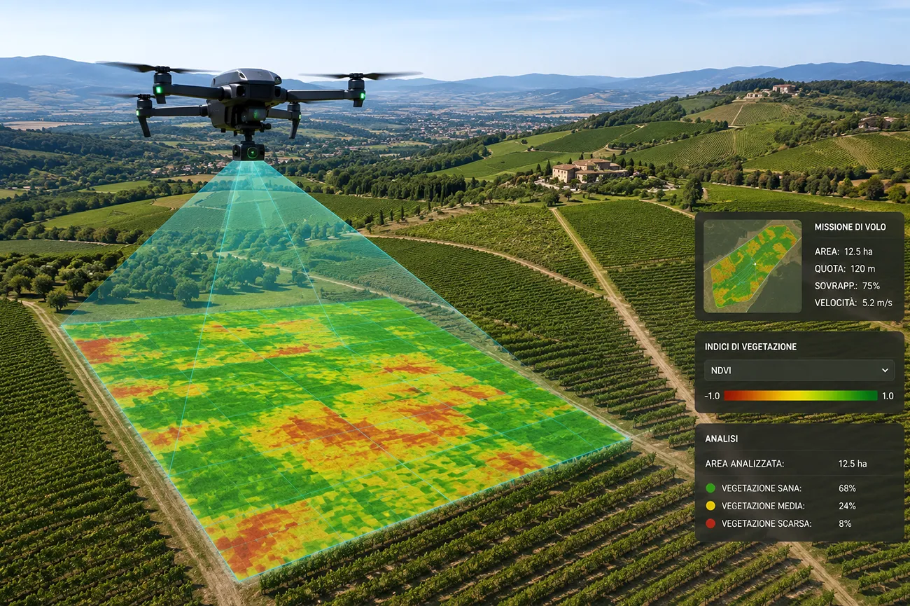 foto e video drone per rilevamento confini casa e ville in toscana