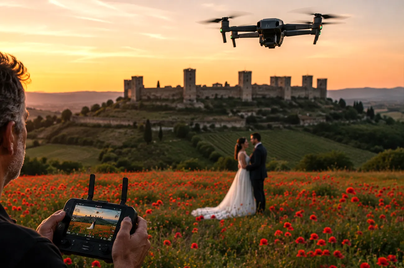 Videomaker matrimonio in agriturismo tra le colline della Toscana