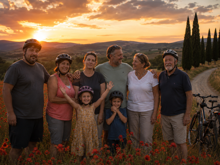 Family photography session in a Tuscan villa, Crete Senesi