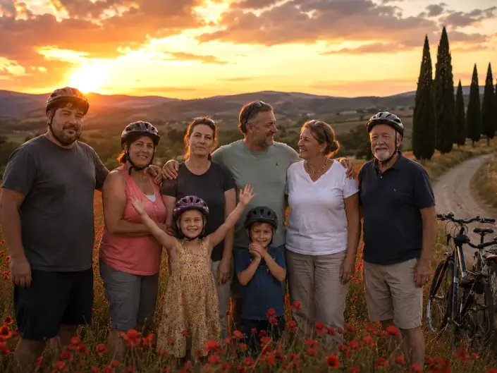Fotografo famiglie Val d’Orcia in vacanza, foto Famiglia Müller 