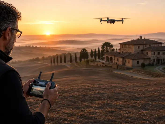video promozionale turistico per una casa vacanza e villa con piscina nelle crete senesi in toscana
