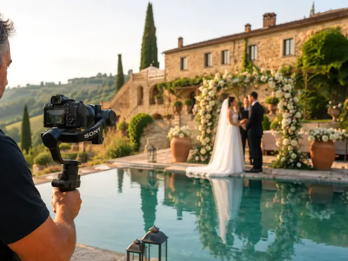 Riprese video matrimonio elegante in val d'Orcia  inToscana